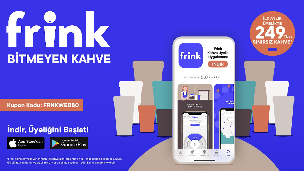Türkiye’nin Birinci Ve Tek Kahve Üyelik Uygulaması Frink! - Yerli Portal